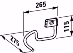 Bild von Laufen VAL - Handtuchhalter VAL links für WT H815288, 004 chrom, 265 x 275 x 115, Art.Nr. : H3812850040001