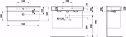 Bild von Laufen VAL - Waschtisch VAL 95X42 WEISS, 000 weiss, ohne Hahnloch, 950 x 420 x 115, Art.Nr. : H8102870001091