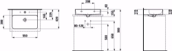 Bild von Laufen VAL - Aufsatz-Waschtisch, 400 LCC-weiss, ohne Hahnloch, 550 x 420 x 115, Art.Nr. : H8162824001091