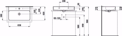 Bild von Laufen VAL - Aufsatz-Waschtisch, 757 weiss matt, 1 Hahnloch, 650 x 420 x 115, Art.Nr. : H8162847571041