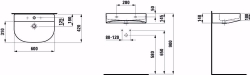 Bild von Laufen SONAR - Waschtisch SONAR 60X42 WS MATT, 757 weiss matt, 1 Hahnloch, 600 x 420 x 145, Art.Nr. : H8103427571041