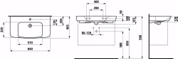 Bild von Laufen MODERNA R - Waschtisch unterbaufähig MODERNA R 84X46 WS MATT, 757 weiss matt, 1 Hahnloch, 845 x 470 x 170, Art.Nr. : H8135457571041