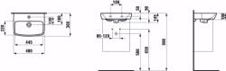 Bild von Laufen MODERNA R - Handwaschbecken, unterbaufähig, 049 perga, ohne Hahnloch, 480 x 360 x 145, Art.Nr. : H8155430491091