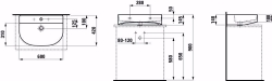 Bild von Laufen SONAR - Aufsatz-Waschtisch, 757 weiss matt, 1 Hahnloch, 600 x 420 x 145, Art.Nr. : H8163427571041