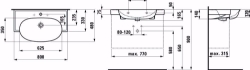 Bild von Laufen THE NEW CLASSIC - Waschtisch unterbaufähig NEWCLASSIC 80X48 LCC WS, 400 LCC-weiss, 1 Hahnloch, 800 x 480 x 165, Art.Nr. : H8138554001041