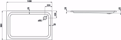 Bild von Laufen PLATINA - Duschwanne, rechteckig, Stahl emailliert (3,5 mm), flach (65 mm), 000 weiss, mit Schallschutz, 1400 x 900 x 65, Art.Nr. : H2150350000411