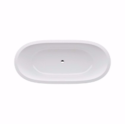 Bild von Laufen ALESSI ONE - Badewanne, aus Mineralgusswerkstoff Sentec, Einbauversion, mit Mittelablauf, mit Fussgestell, 000 weiss, mit LED Licht, 1998 x 998 x 960, Art.Nr. : H2459710006151