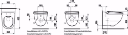 Bild von Laufen CLEANET RIVA - Dusch-WC, wandhängend, Tiefspüler, ohne Spülrand, inkl. WC-Sitz mit Deckel, abnehmbar, mit Absenkautomatik, inkl. Fernbedienung mit Touchscreen, 400 LCC-weiss, Hotel Version, 600 x 395 x 415, Art.Nr. : H820691400HTV1