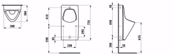 Bild von Laufen ANTERO - Absauge-Urinal, Wasserzulauf innen, 400 LCC-weiss, 380 x 365 x 770, Art.Nr. : H8401534000001