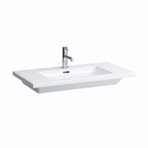 Bild von Laufen LIVING SQUARE - Waschtisch, schneidbar bis 650 mm, 000 weiss, ohne Hahnloch, 900 x 480 x 115, Art.Nr. : H8164330001091