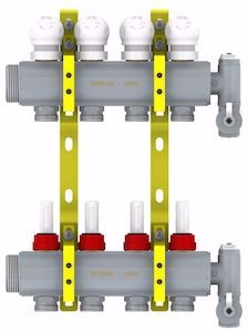 Bild von Meier Tobler Messing-Verteiler 11/4"x3/4" Topmeter 3 Kreise , Art.Nr. : 220TT-07-03-8863