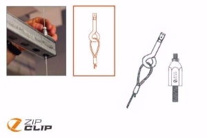 Bild von Zip-Clip STRUT-LOCK SEILAUFHÄNGUNG MIT BETONANKER 1 METER - BELASTUNG 45KG - 10 STÜCK , Art.Nr. : ZIP-251B