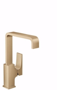 Bild von Hansgrohe Metropol Einhebel-Waschtischmischer 230 mit Hebelgriff, Schwenkauslauf und Push-Open Ablaufgarnitur, brushed bronze , Art.Nr. : 32511140