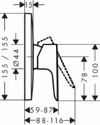 Bild von Hansgrohe Talis E Einhebel-Brausenmischer Unterputz, Mattweiß , Art.Nr. : 71765700