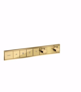 Bild von Hansgrohe RainSelect Thermostat Unterputz für 4 Verbraucher, polished gold-optic , Art.Nr. : 15382990