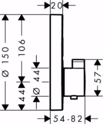 Bild von Hansgrohe ShowerSelect S Thermostat Unterputz für 2 Verbraucher, Mattweiß , Art.Nr. : 15743700