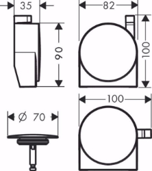 Bild von Hansgrohe Exafill S Fertigset Wanneneinlauf mit Ab- und Überlaufgarnitur, brushed bronze , Art.Nr. : 58117140