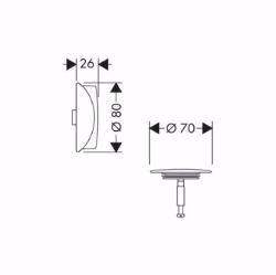 Bild von Hansgrohe Flexaplus Fertigset Ab- und Überlaufgarnitur, Mattschwarz , Art.Nr. : 58185670