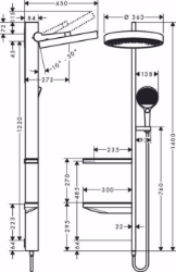 Bild von Hansgrohe Rainfinity Showerpipe 360 1jet Unterputz, chrom , Art.Nr. : 26842000