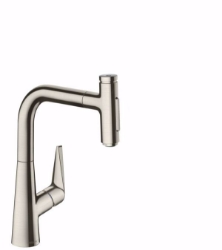 Bild von Hansgrohe Talis Select M51 Einhebel-Küchenmischer 220, Ausziehbrause, 2jet, sBox, edelstahl finish , Art.Nr. : 73868800