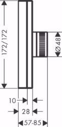 Bild von AXOR Edge Thermostat HighFlow Unterputz, chrom , Art.Nr. : 46740000