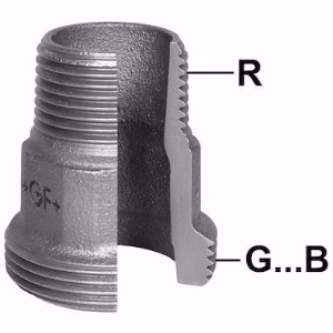 Bild von GF-JRG Einschraubteil, flachdichtend, Nr. 376 1/2" schwarz , Art.Nr. : 770376105