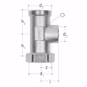 Bild von GF-JRG T-Stück DN 50 2 3/8" , Art.Nr. : 8740.050