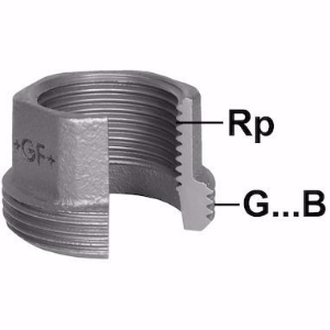 Bild von +GF+ 370 Einschraubteil, flach dichtend, Dim. Rp ″: 2 1/2, Art.Nr.: 770370210