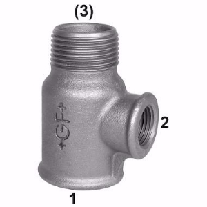 Picture of +GF+ 134 T-Stück, Abzweig reduziert, Dim. (1-2): 3/4" ‑ 1/2", Art.Nr.: 770134118