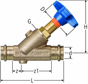 Bild von Nussbaum 82200 Optipress-Aquaplus-Schrägsitzventil, Grösse: 15, Art.Nr. 82200.22