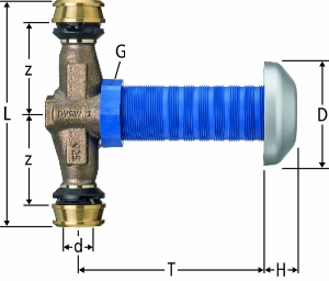 Bild von Nussbaum 86505 Optiflex-Flowpress-Unterputz-Geradsitzventil, Grösse: 16, Art.Nr. 86505.22