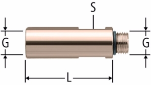 Bild von Nussbaum  22071 Verlängerung zu Entleerventil, Grösse: ¼, Art.Nr. 22071.02