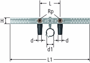 Bild von Nussbaum  84213 Optiflex-Flowpress-Anschluss-Set für Waschtisch, Grösse: 16 / 153, Art.Nr. 84213.22