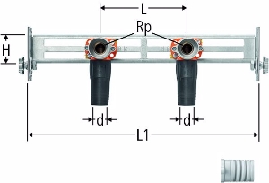 Bild von Nussbaum  85214 Optiflex-Profix-Optivis-Modul für Bad und Dusche, Grösse: 16, Art.Nr. 85214.21