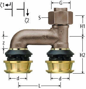 Bild von Nussbaum  84269 Optiflex-Flowpress-Erweiterungs-Verteilstück mit loser Mutter, Grösse: ¾ x 16 x 16, Art.Nr. 84269.21