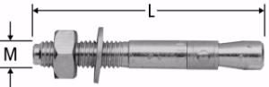 Bild von Nussbaum 83081.28 Ankerschraube mit Mutter und Unterlagsscheibe, Grösse: M10 x 95, Art.Nr. 83081.28