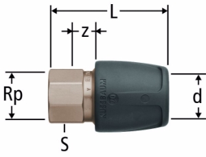 Bild von Nussbaum  85131 Optiflex-Profix-Übergang mit Innengewinde, Grösse: ½ x 20, Art.Nr. 85131.22