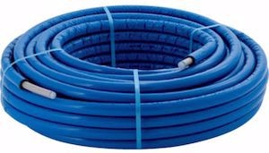 Bild von Geberit FlowFit/PushFit Metallverbundrohr in Rollen vorgedämmt blau, d20mm, L 50m, Art.Nr. :619.101.00.1