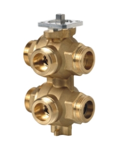 Bild von Siemens 6-Weg Regelkugelhahn, Aussengewinde, PN16, DN20, kvs links 2,5, kvs rechts 4,25, Art.Nr.: VWG41.20-2.5-4.25