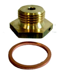 Bild von Siemens Adapter G  3/4 B" mit Gewindebohrung für Installation Fühler DS M10x1 mm, inkl. Cu-Dichtung G  3/4", Art.Nr.: WZT-A34