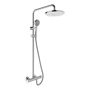 Bild von Laufen Armaturen -Similor, Thermostatisch Showerstation, Anschlussdistanz 153 mm, Regenbrause Ø 250 mm, Handbrause Stella 100, 1 Kunststoffschlauch und Umsteller WI501957100000, Art.Nr. : HF501957100000