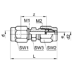 Bild von SERTO Verschraubungen SERTO SO 41021 gerade, M-Programm, Messing Grösse: 10 ‑ 8, Art.Nr. :  018.1024.190