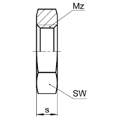 Bild von SERTO Sechskantmuttern SERTO SO 50006 METR Edelstahl rostfrei Grösse: M 6 x 0.75, Art.Nr. :  056.0063.098