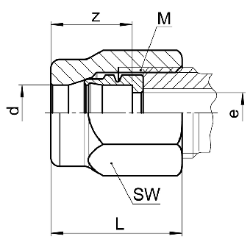 Bild von SERTO Armaturenanschlüsse SERTO SO 40021 M-Programm, Messing Grösse: 4, Art.Nr. :  016.0210.040