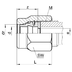 Bild von SERTO Armaturenanschlüsse SERTO SO 40021 M-Programm, Messing Grösse: 12 ‑ 10, Art.Nr. :  016.0214.240