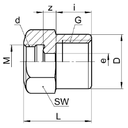 Bild von SERTO Übergangsmuffen SERTO SO 50030 Edelstahl rostfrei Grösse: 6‑ 1/8, Art.Nr. :  056.0301.100