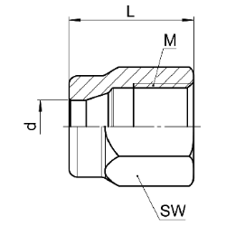 Bild von SERTO Anschlussmuttern SERTO SO 40020 M-Programm, Messing Grösse: 4, Art.Nr. :  016.0200.040