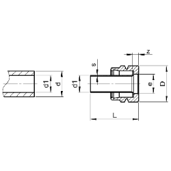 Bild von SERTO Klemmringe SERTO SO 50001 FIX mit integrierter Stützhülse, Edelstahl rostfrei Typ: SO 50001‑10‑8 FIX, Art.Nr. :  056.0015.190