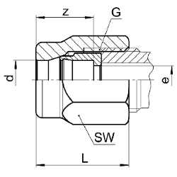 Bild von SERTO Manometeranschlüsse SERTO SO 50021 MAN Edelstahl rostfrei Typ: SO 50021‑6‑1/4 MAN, Art.Nr. :  056.0211.110