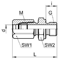 Bild von SERTO Durchgangsverschraubungen SERTO SO 51124-D mit Metall-Klemmring (Thermofühlerverschraubung), Edelstahl rostfrei Grösse: 12‑ 3/8‑ D, Art.Nr. :  058.1151.390